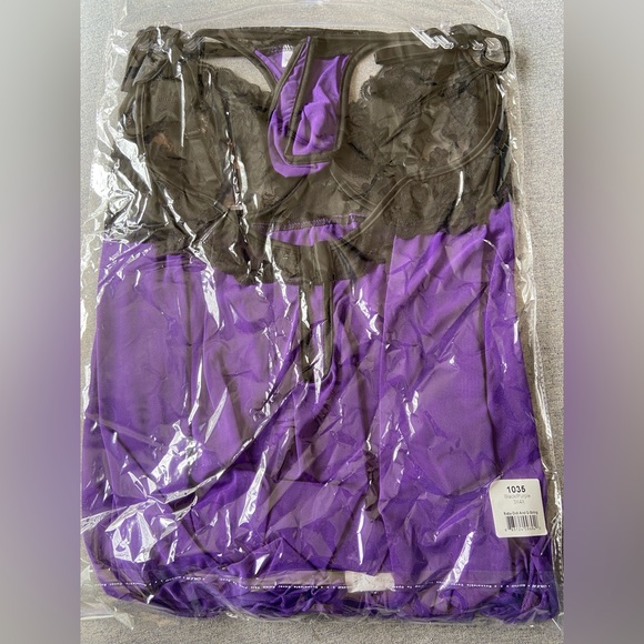 NWT Coquette 2-Piece Mesh Babydoll and G-String Set - Size 1X/2X - Picture 3 of 4